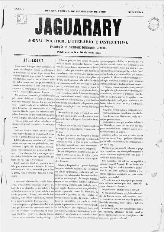 Jaguarary: jornal politico, litterario e instructivo